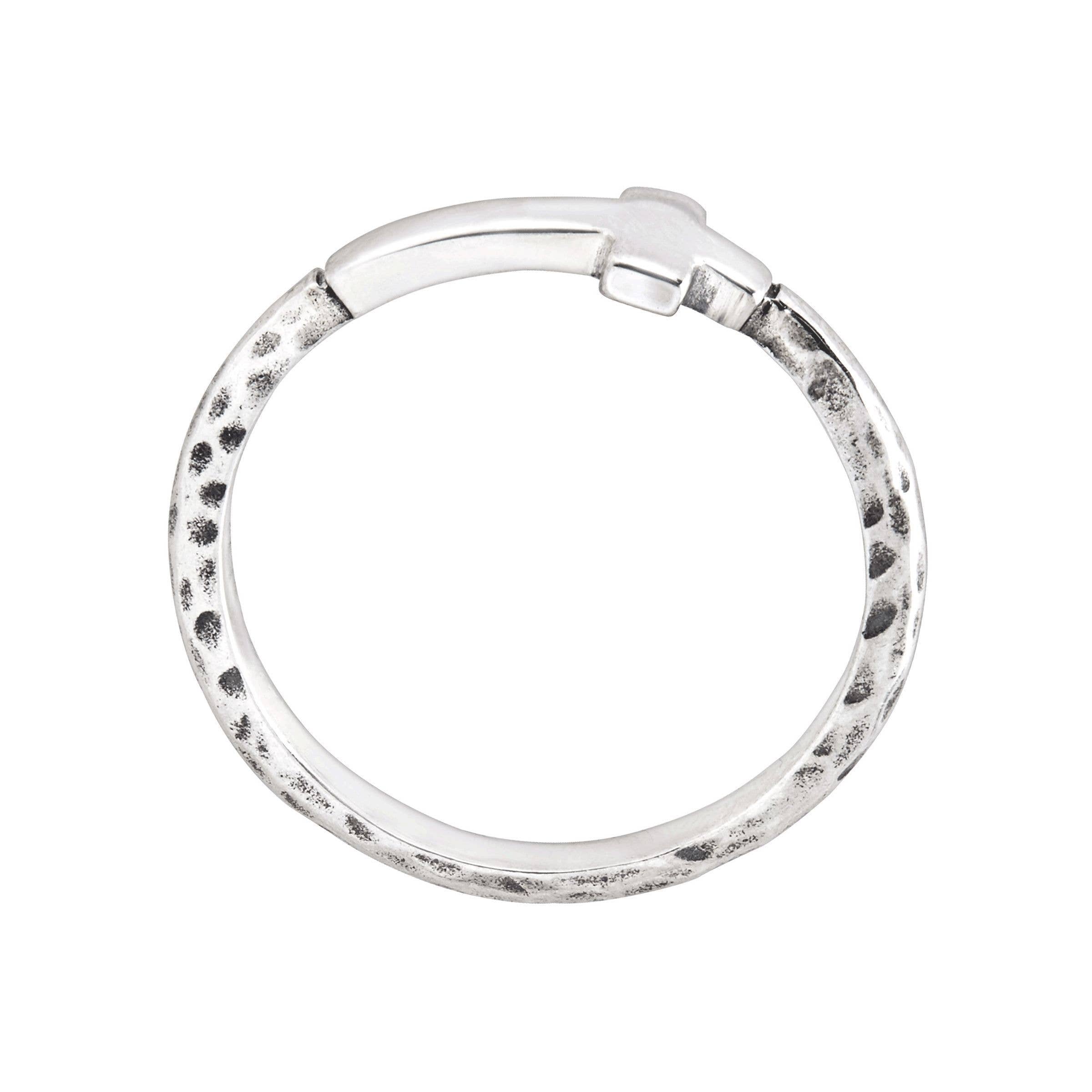 Silpada 'Simplex Cross' Textured Ring