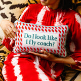 Fly Coach Needlepoint Pillow