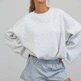 CT3552 Blouson Cropped Pullover Sweatshirt