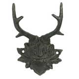 Antiqued Black Pewter Antler Mount Wall Hook