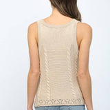 ABSTRACT SUNBURST DESIGN SWEATER TANK TOP FW15803