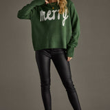 Hunter Green Merry Sweater