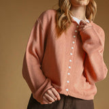 J7541   BUTTON FRONT EASY KNITTED CARDIGAN