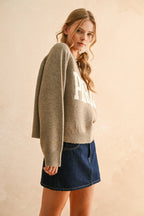 "PARIS" Beige Sweater