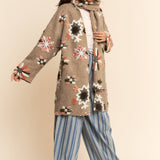 Chunky Embroidered Snow Cardigan