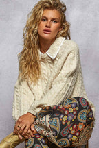 Collared Crochet Sweater