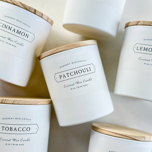 Patchouli Coconut Wax Candle | Clove, Cedarwood