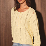CABLE KNIT SWEATER TOP