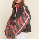 Rose Patterned Padded Jacket