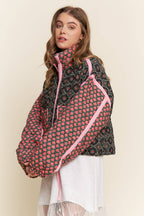 Rose Patterned Padded Jacket