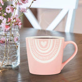 Boho Arch with Heart Mug-Pink-3.5"H(13oz)