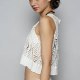 Sleeveless Crochet Crop Top