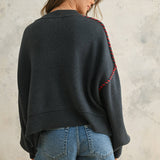 USA Rope Letter Sweater