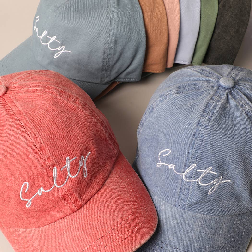 'Salty' Embroidered Baseball Cap