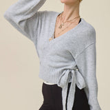 Wrap Tie Knit Sweater