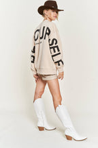 "Be Yourself" Oversized Sweatshirt