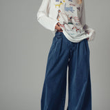 Whimsical Dog Graphic Long Sleeve Top