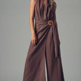 Halter Wide-Leg Jumpsuit