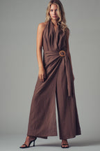 Halter Wide-Leg Jumpsuit