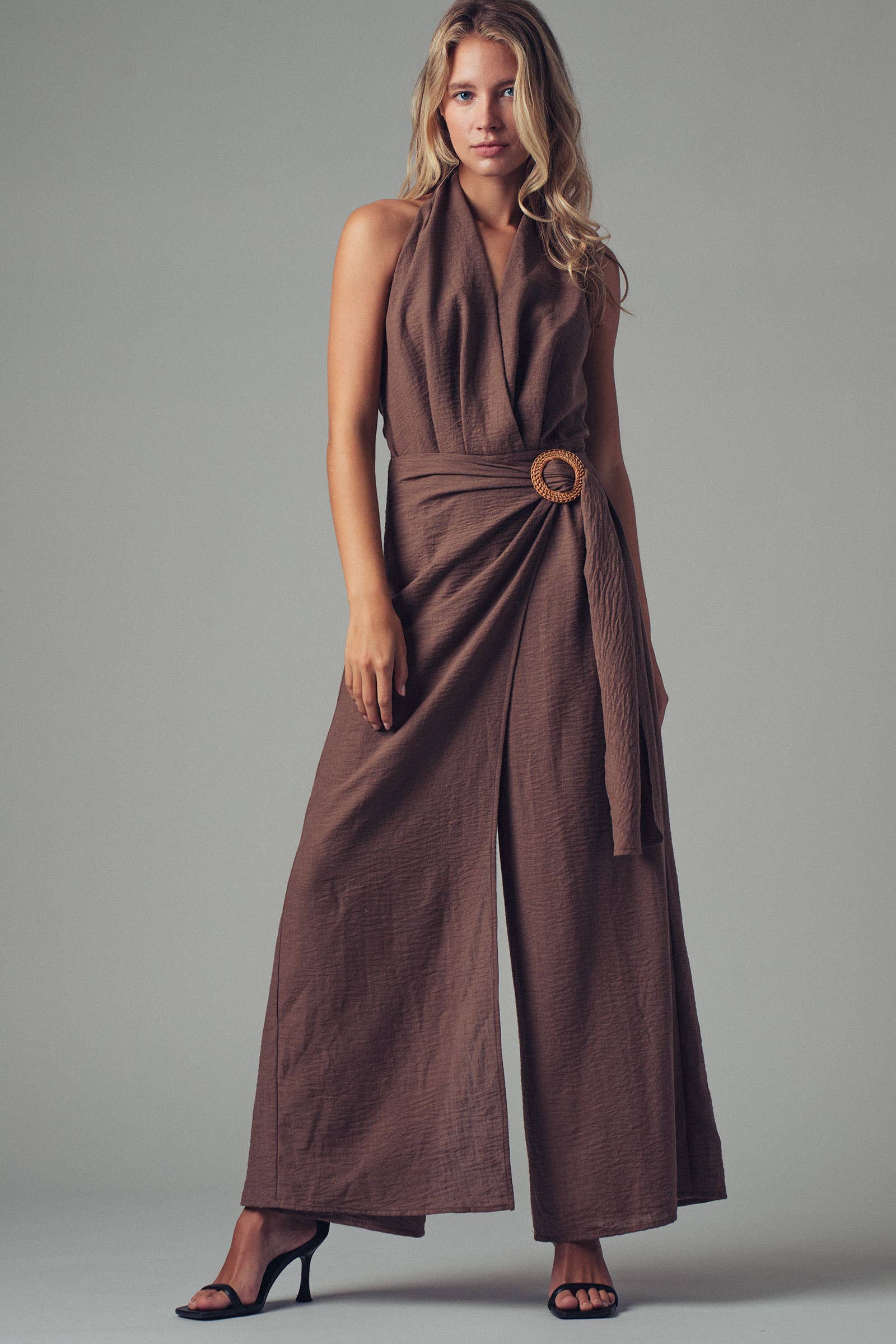 Halter Wide-Leg Jumpsuit