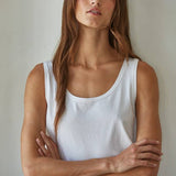 L8751 | Knit Cotton Scoop Neck Sleeveless Tank Top