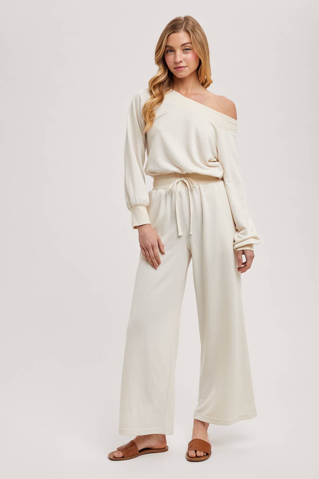 Off-The-Shoulder Knit Jumpsuit