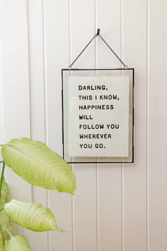 "Darling, This I Know" Handmade Paper Print