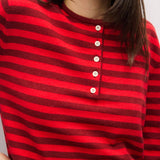 The Virginia Sweater | Henley Color Pop Cardigan