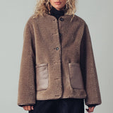 Plush Faux Shearling Jacket – Boxy Relaxed Fit