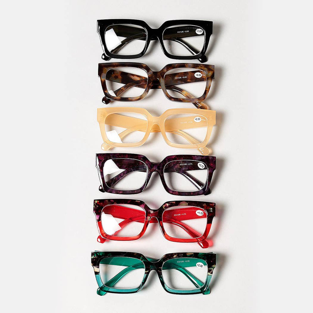Bold Square Frame Reading Glasses