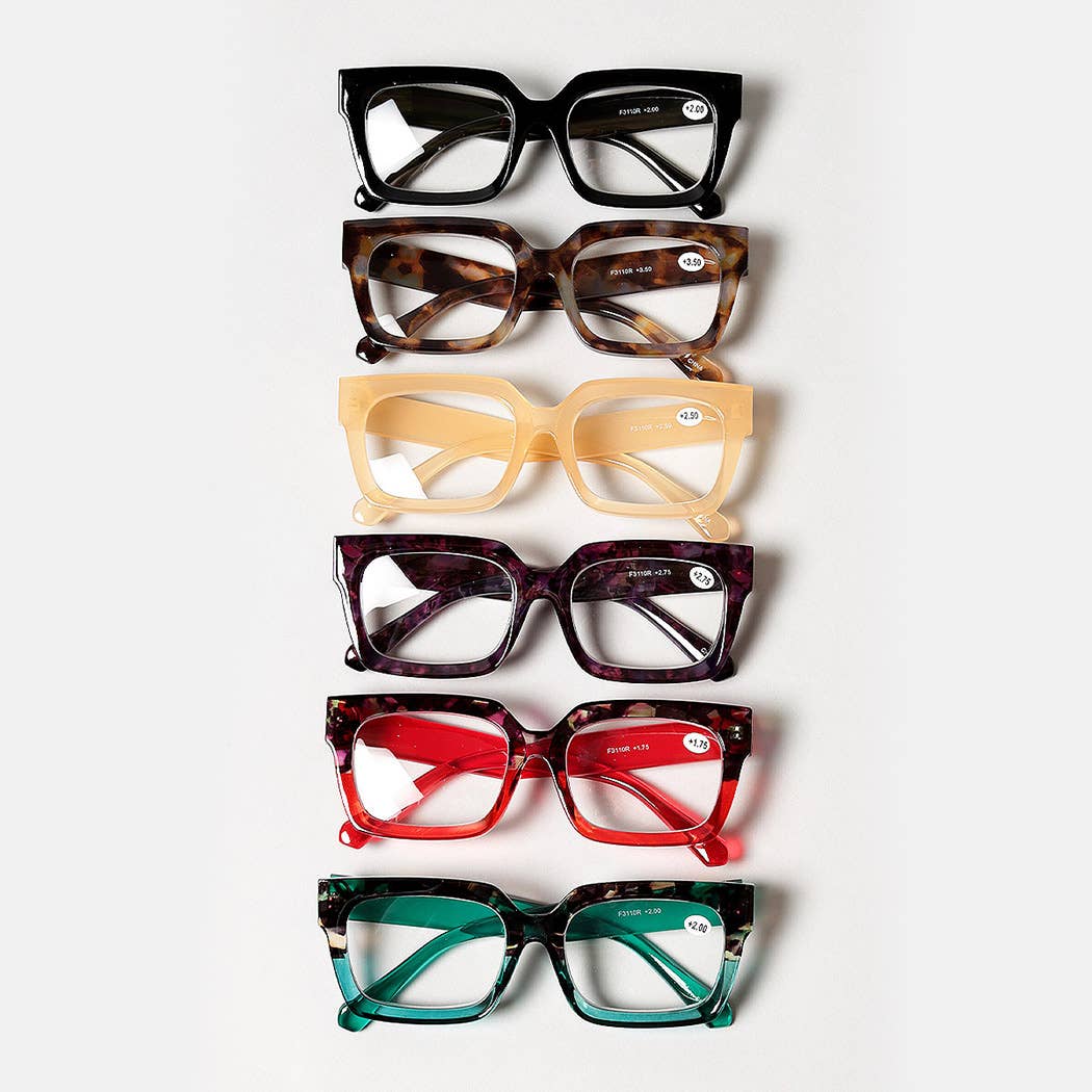 Bold Square Frame Reading Glasses