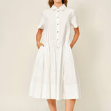 AJD5934 SHORT SLEEVE COTTON SHIRTS DRESS