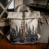 Black Spruce Forest Recycled Canvas Backpack