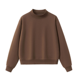 Unisex Fall Cozy Fleece Mock Neck Sweatshirt