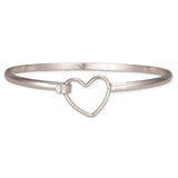 Hooked on Love Silver Heart Bracelet