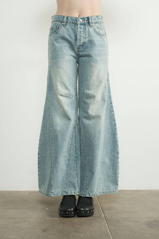 Vintage Washed Low-Rise Jeans