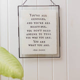***You're All Geniuses (John Lennon) Handmade Paper Print - 12"x16"
