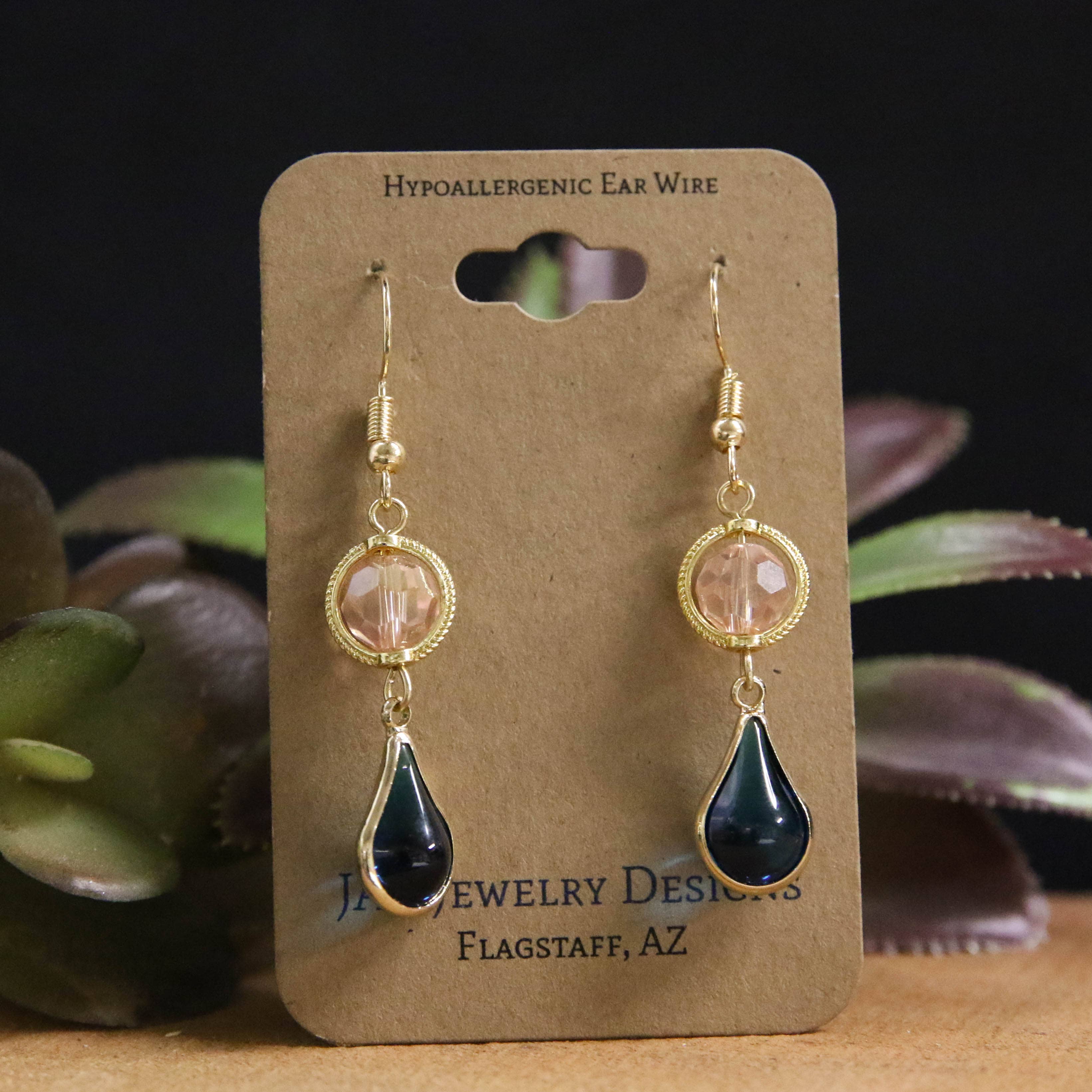 Jeweled Teardrop Earrings