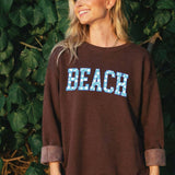BEACH WITH PATTERN Graphic Sweatshirt