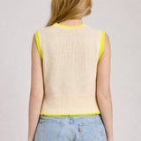 Music City Contrast Knit Vest