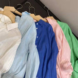 Cotton linen blend button down shirt