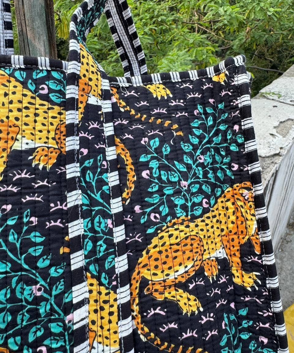 Tiger Pattern Cotton Tote Bag