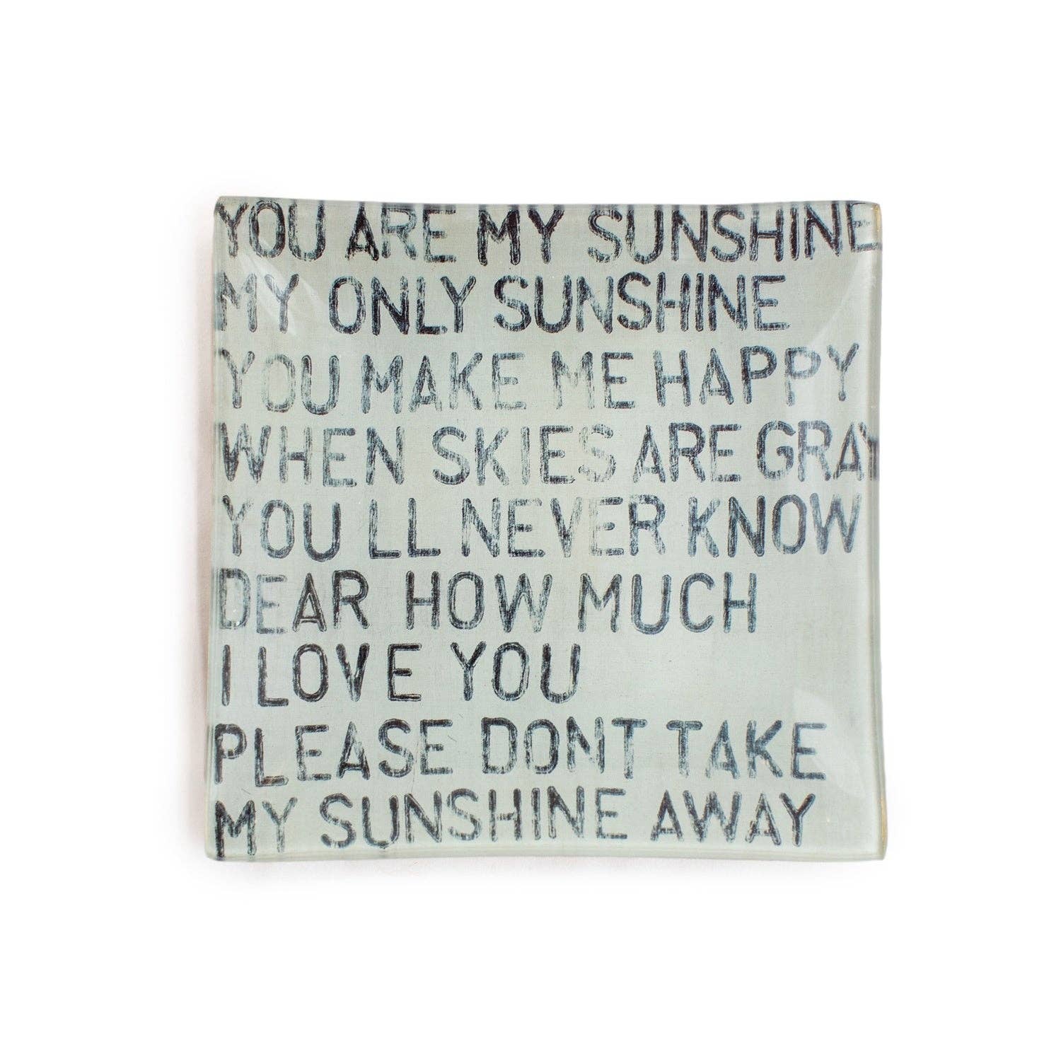 "You Are My Sunshine" Square Decoupage Plate