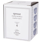 Sprout Stamped Pinch Bowls - Set of 4