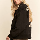 Embroidered Western Bomber Jacket