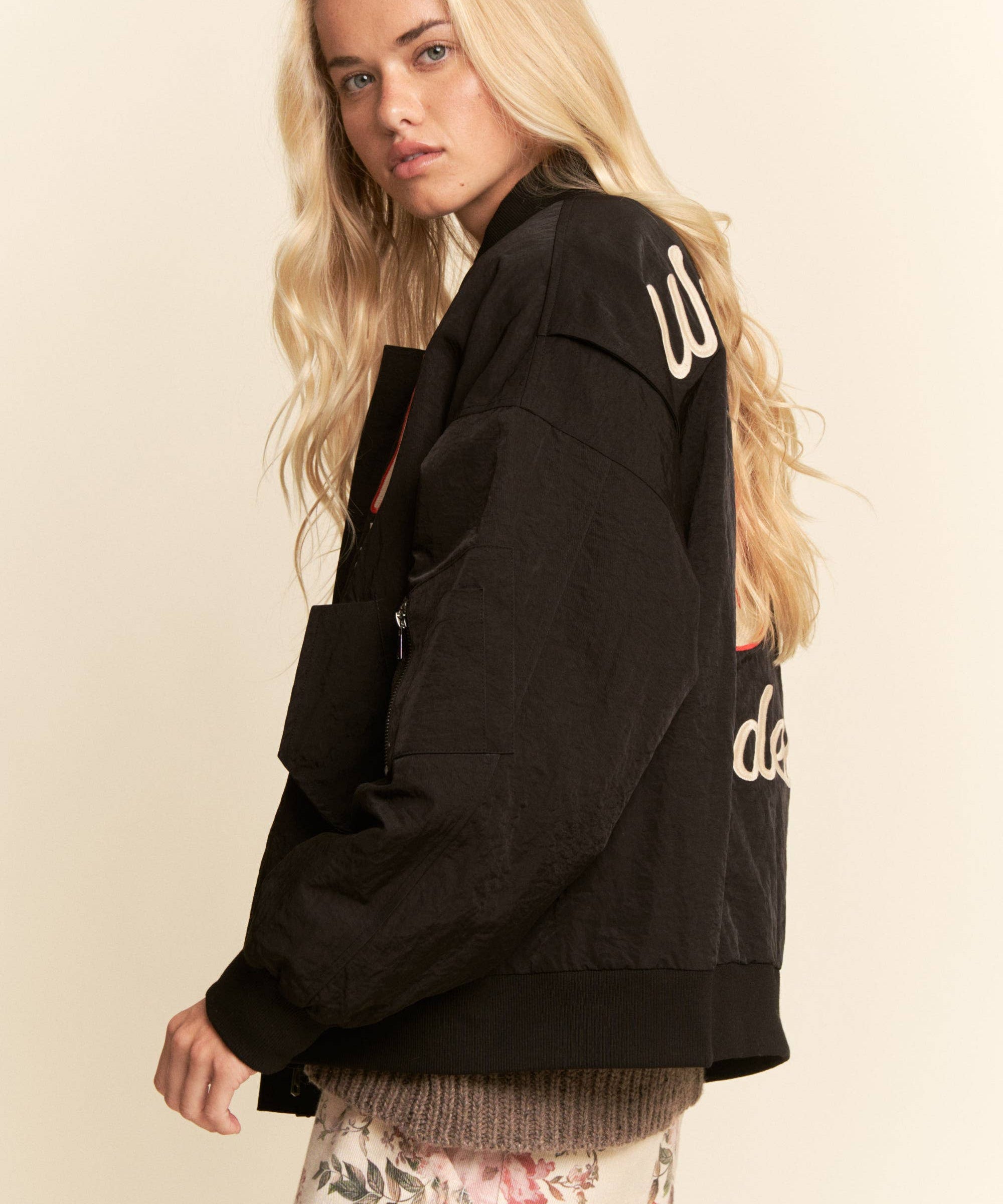 Embroidered Western Bomber Jacket