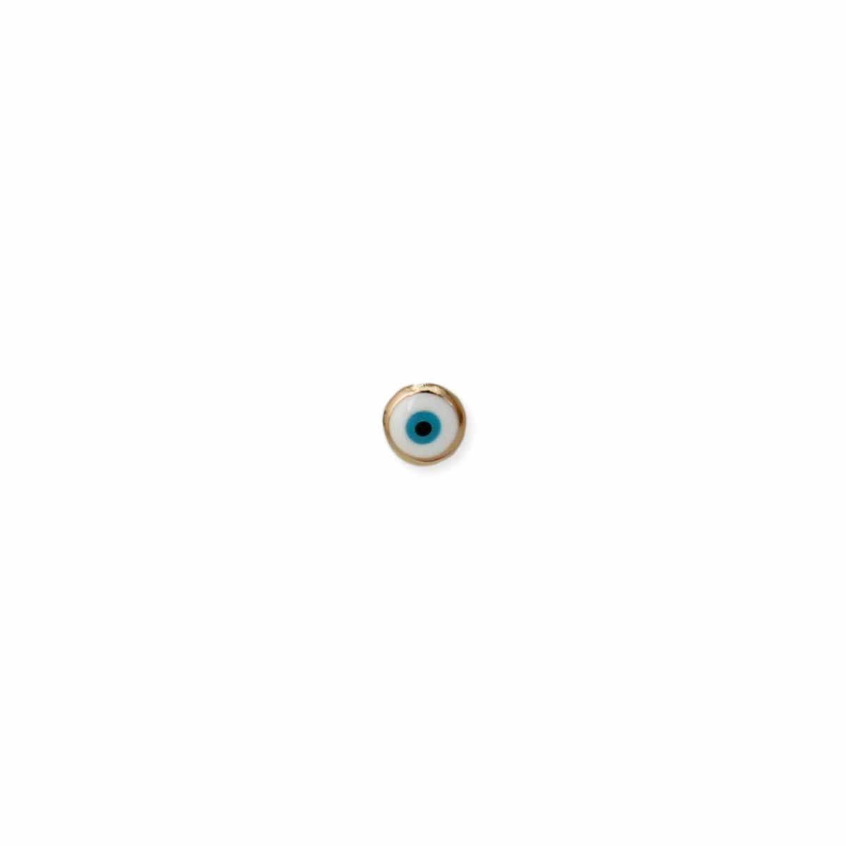 Purifying White Eye Gold Post Earrings