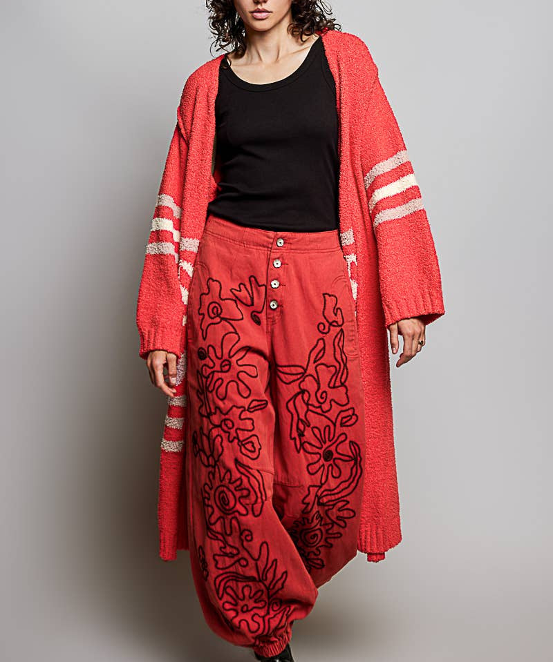 love & peace cardigan