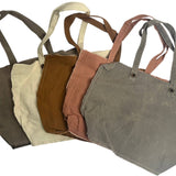 Washed Canvas Tote - Assorted Set of 10