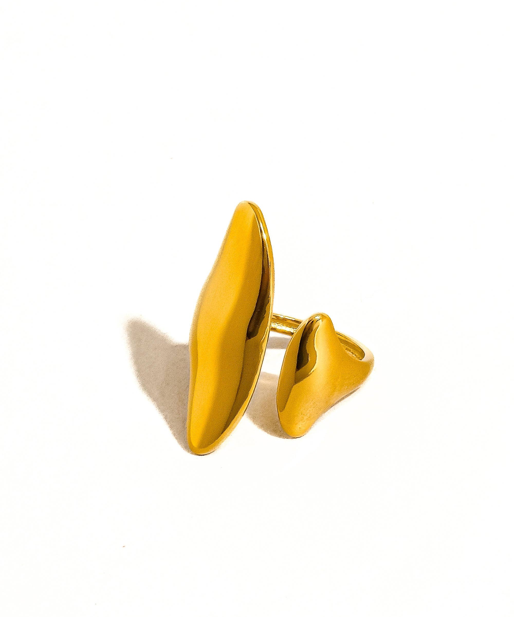 Danielle 18K Gold Non-Tarnish Abstract Statement Ring